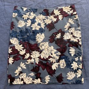 Floral blue pencil skirt | Ann Taylor LOFT